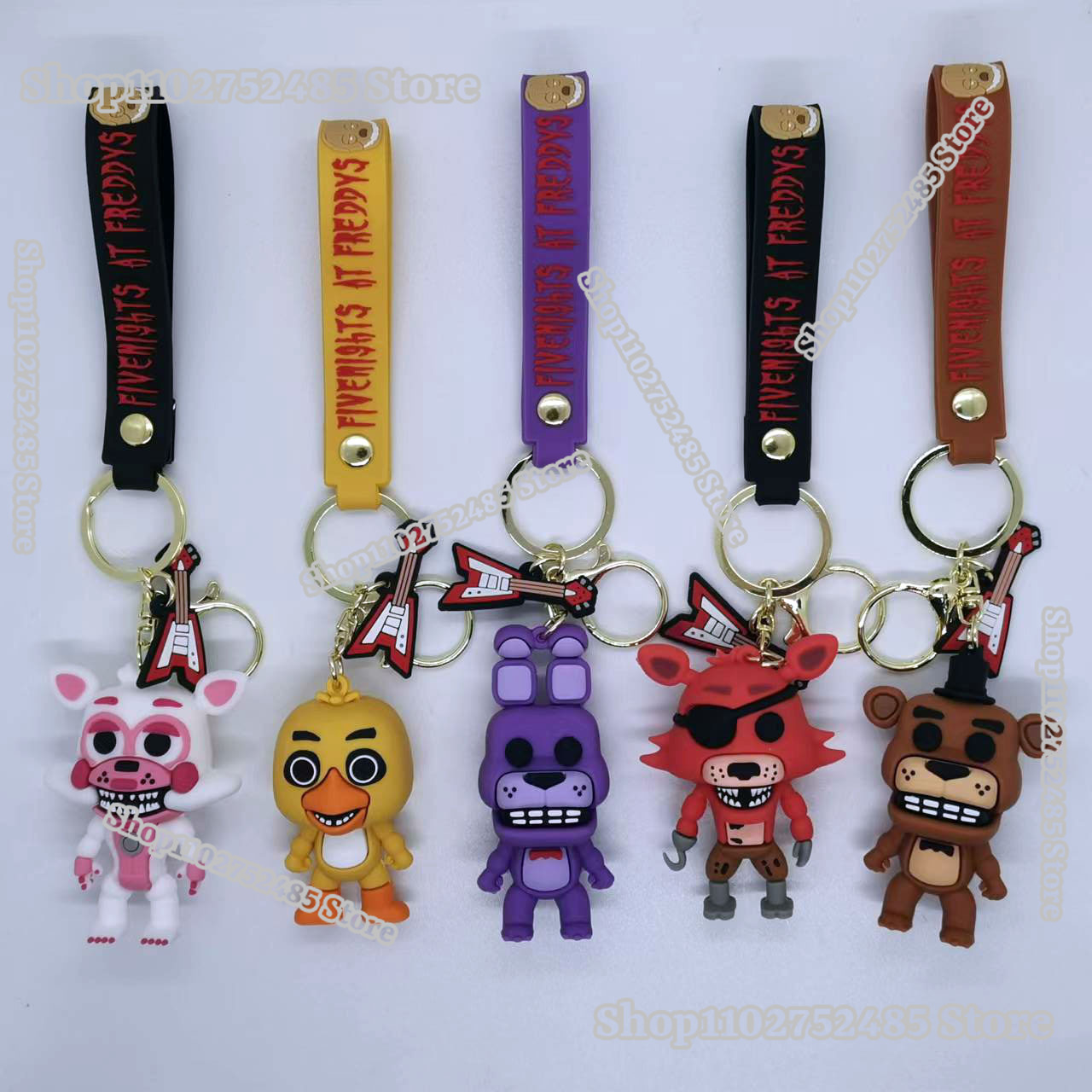 Car Accessories Papar - 5pcs Chaveiros de Figuras de Anime
