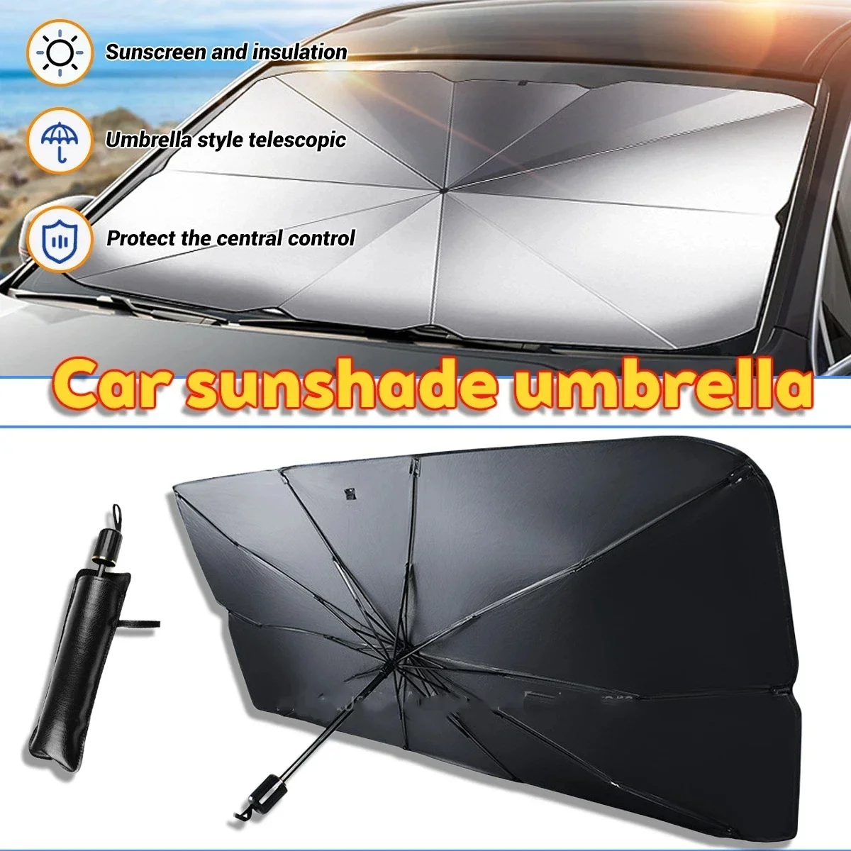 Guarda-sol para Carro, Cobertu - Windshield Sun Shade avaliação e preço