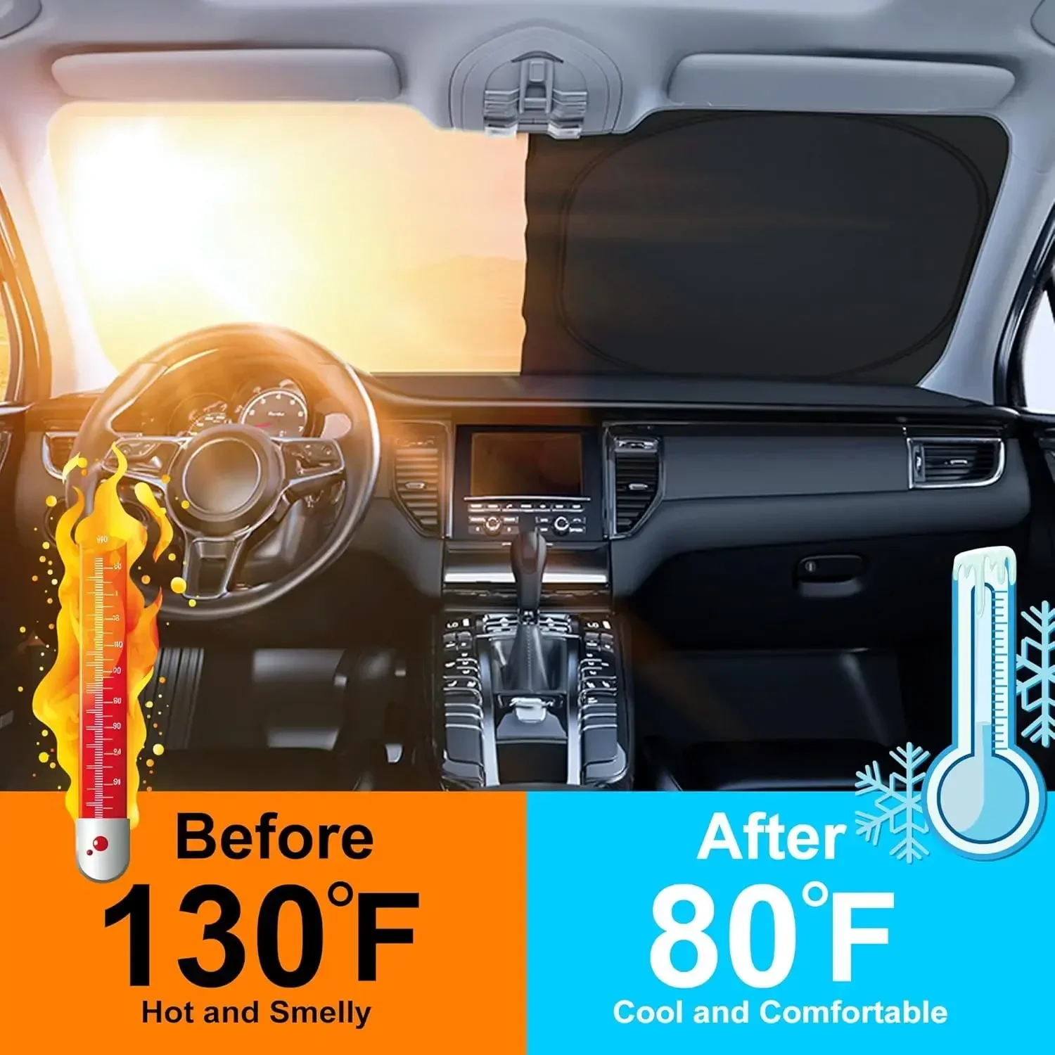 Novo Protetor Solar para Janel - Windshield Sun Shade avaliação e preço