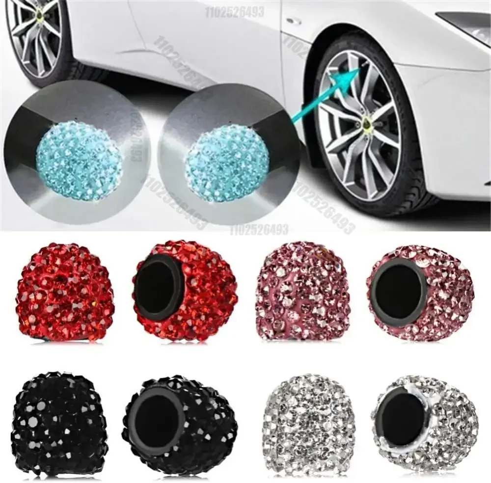 2/4 pçs diamante tampas de vál - Steering Wheel Cover avaliação e preço